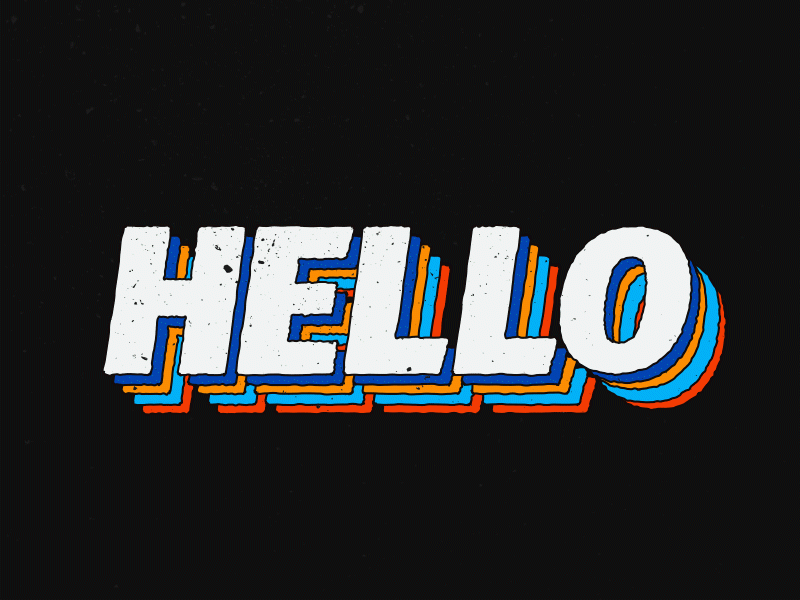 Hello animation design hello illustration lettering motion motiondesign vector