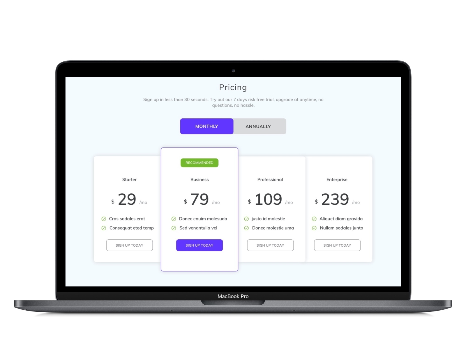 Premium Plans by Sagar Dave on Dribbble