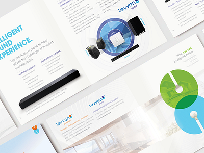 Levven Electronics Buyer Brochure brochure design brochure layout design print design tech company