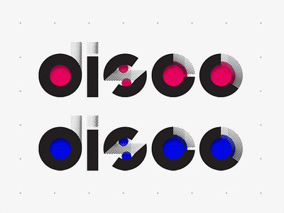 Disco Typography art deco fonts futuristic neon shapes type typography