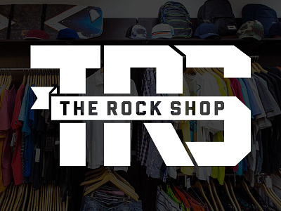 The Rock Shop Logo branding clothing logo