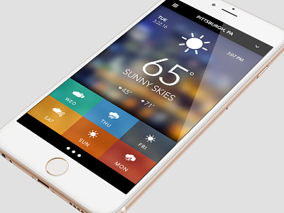 #uidesign 365 - Day 5 - Weather App app mobile ui user interface weather app