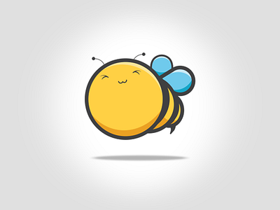 cute bee animal animal character animal illustration art character carton clever cute design dribbble fun funny honey bee icon icon design illustration indentity logo smart symbol vector