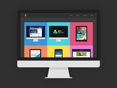 Portfolio Redesign colorful css3 design flat html5 one page portfolio redesign responsive rwd web website