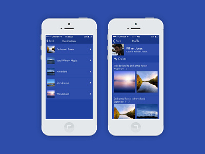 Killian Cruises App Design app design blue cruise cruise ship design mobile app ui ui design user interface