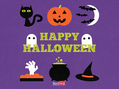 Happy Halloween 👻 bat cat cauldron design ghost graphic design halloween happy halloween illustration pumpkin witch
