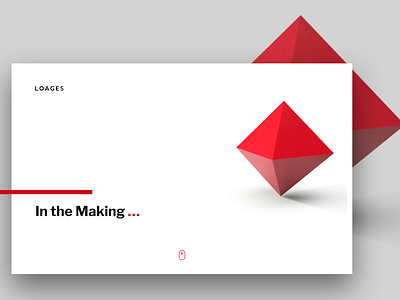 Coming Soon branding clean comingsoon design minimal octagon red and black ui ux web website