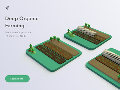 Organic farming 3d clean farming minimal ui