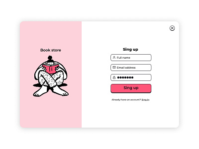 Day 001-Sing up design element form input login sing up ui