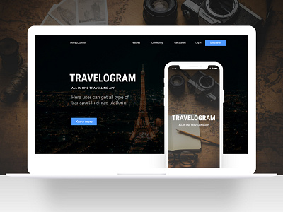 Web Presentation mock ups presentation design travel app website website banner