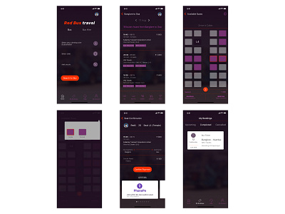 Re-Design of existing APP home screen homepage redbus screen design screens ticket booking travel app