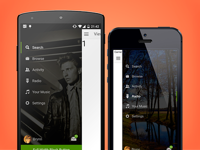 SideMenu3 - Ionic Side menu android app cordova ionic ionic framework ios menu mobile side menu spotify