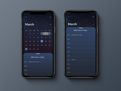 Dark calendar