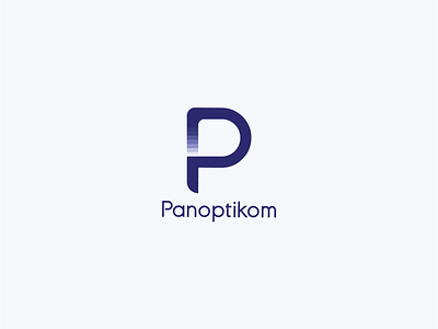 Panoptikom blue brand brand design brand identity branding gradient graphics illustrator logo logodesign logotype minimal minimalism minimalist logo optimization project typography vector
