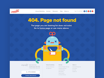 Impakt 404 404 error page robot