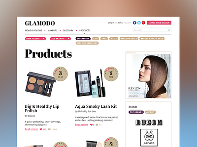 Glamodo Products beauty items list makeup products web