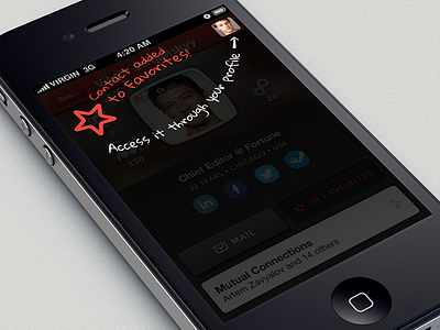 Endorphin. Intial Add to Favs endorphin initial experience ios iphone profile social
