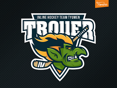 Troller emblem hockey sport troll
