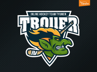 Troller troll hockey sport emblem