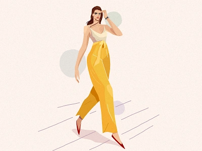 Lady Sun II 2d art business character character design clean clothes concept art costume design director dribbble editorial fashion femine feminine design illustration vector vera dementchouk woman