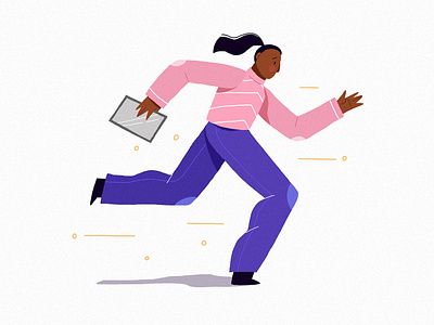 Deadline 2d art business character character design clean clothes deadline design director dribbble femine feminine design illustration meeting motion team vector woman work