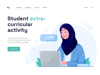 Microsite Header Exploration color design education website hero hero header homepage illustration landing page minimal navigation soft color typography ui ui desgin ux ux design ux research web webdesign website