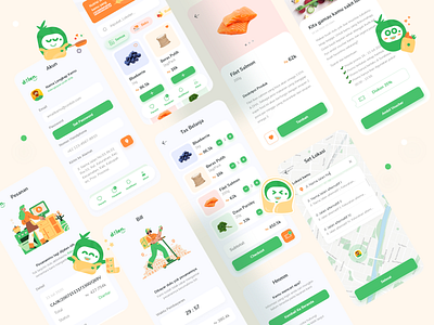 Grocery app design and brand development