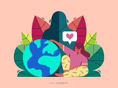 Take care of our planet design flat graphic graphic design illustration illustrator vector