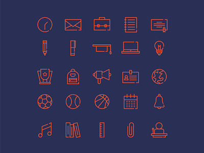 Education icon set