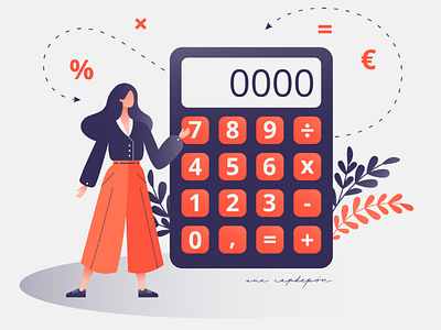 Budget and finance budget calculator finance flat design freelance graphic design illustration vector