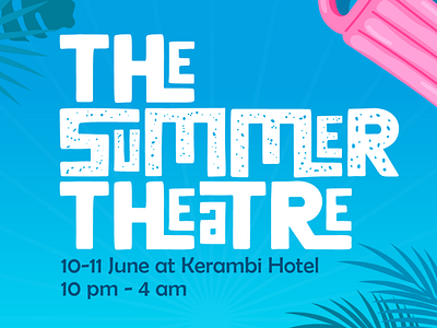 Summer theatre branding design font handwritten lettering rough summer type typography