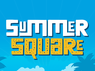 Summer Square | Display Font branding design font handwriting handwritten holiday lettering summer typography