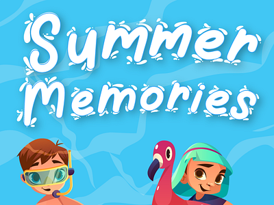 Summer Memories branding design display font handwritten holiday lettering summer typography