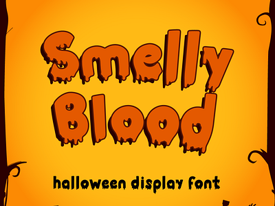 Smelly Blood - Halloween Party blood bone cursive cute font font halloween handwritten horror kid font pumpkin quirky silhoutte spider spooky thanksgiving typeface typography web