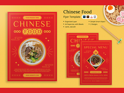 Chinese Food Flyer style