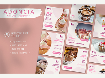 Adoncia - Cake Shop Instagram Post business