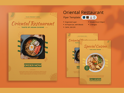 Oriental Restaurant Flyer unique