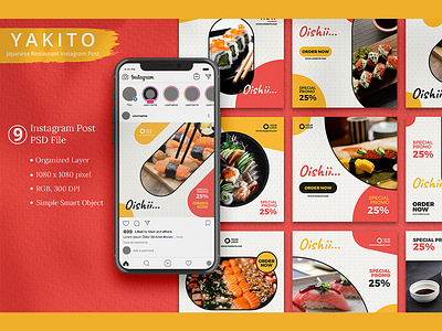 Yakito - Japanese Restaurant Instagram Template