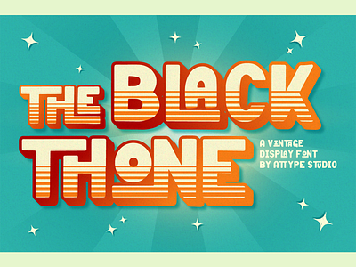 Black Thone - Vintage Display Font branding design font handwriting handwritten lettering retro typography vintage