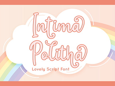 Intima Politha - Lovely Script Font branding cute design font handwritten lettering logo script typography