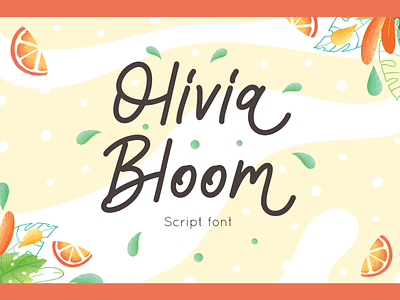 Olivia Bloom - Summer font branding design font handwriting handwritten illustration lettering logo typography ui