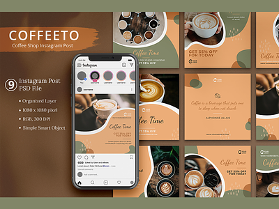 Coffeeto - Coffee Shop Instagram Post cafe coffee story