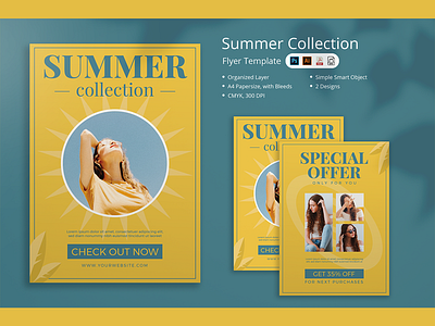 Summer Collection Flyer branding graphic design story summer