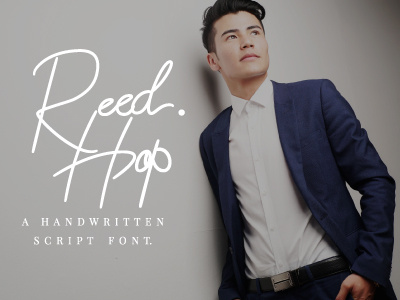 Reed Hop Font Cover elegant typography typograph handwritten script type font