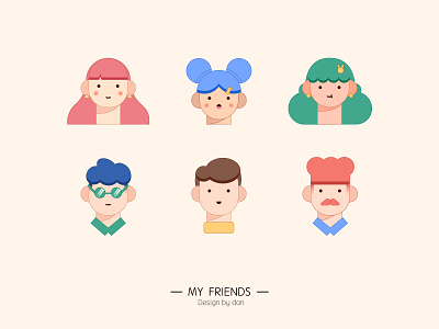My Friends illustration illustrations