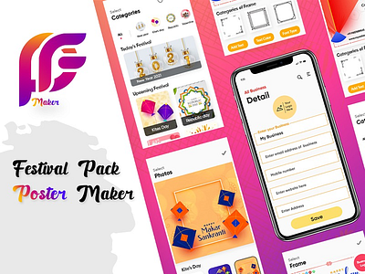 Festival Flyer Template UI Kit branding design festival festival app festival app ui kit festival design festival poster flayer graphic graphic design illustration landingpage mockup ui ux webdesign