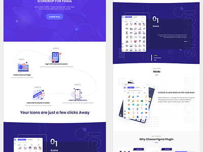 ICONSCOUT Figma Plugin Redesign design figma landing page mockup redesign web page website