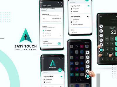 Easy Touch app design auto clicker design easy touch mobile app mobile app design ui design