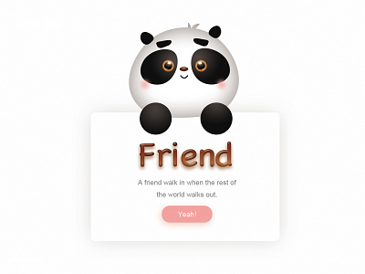 Panda Card icon illustration ui