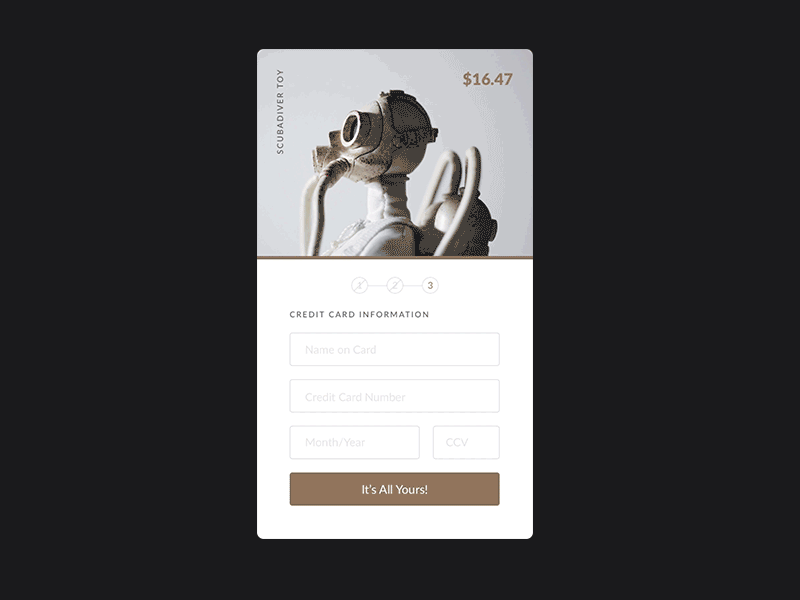 Daily UI 002 - Credit Card Checkout 002 daily ui